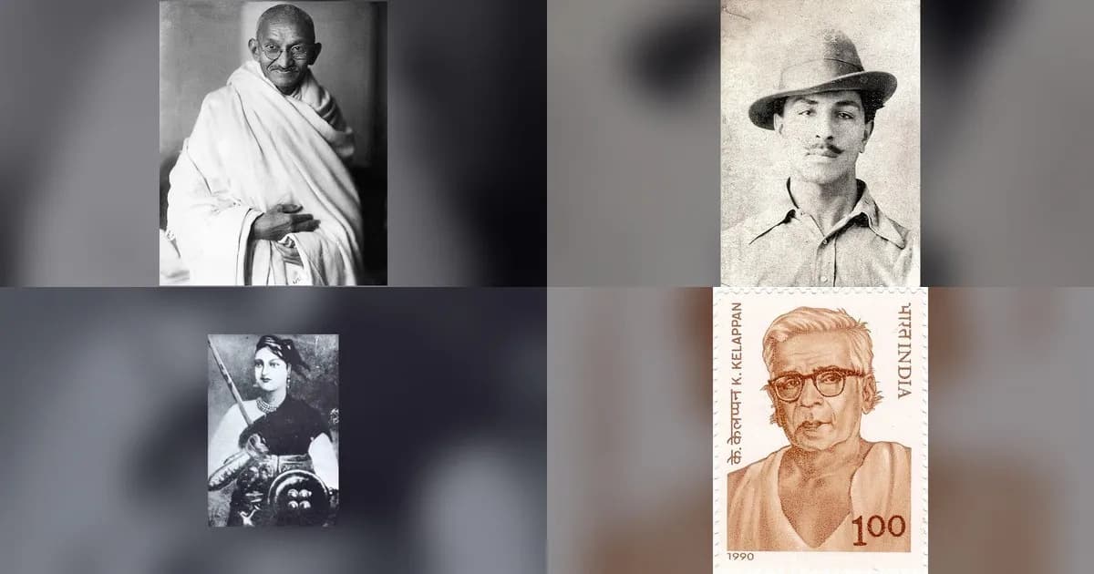 Indian Freedom Fighters – Complete List with Photos for Kerala PSC